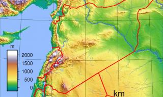 叙利亚地理位置图