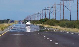 海口街头出现海市蜃楼 海口街头出现海市蜃楼
