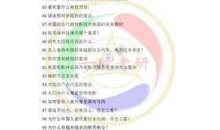 研究生复试英语口语